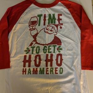 Novelty‎ Christmas baseball t-shirt